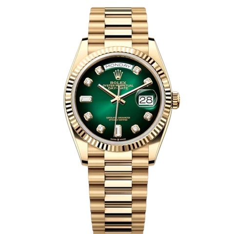 로렉스 옴브레그린 금통 바게뜨 36mm Rolex Daydate