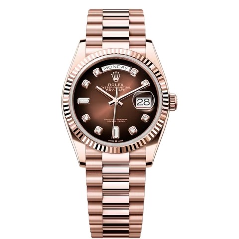 로렉스 데이데이트 초코판 8P 로즈골드금통 36mm (178g,텅스텐) Rolex Daydate