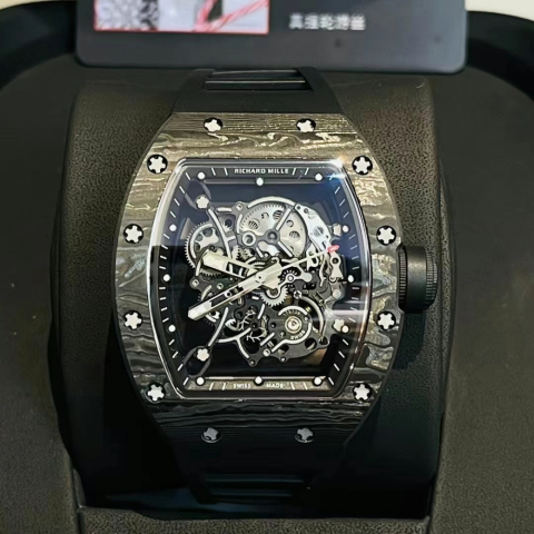 리차드밀 블랙 카본 뚜르비옹 러버밴드 RM-055 S급 레플리카 시계