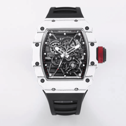 리차드밀 라파엘 나달 화이트 블랙 러버밴드 RM35-01 S급 레플리카 시계