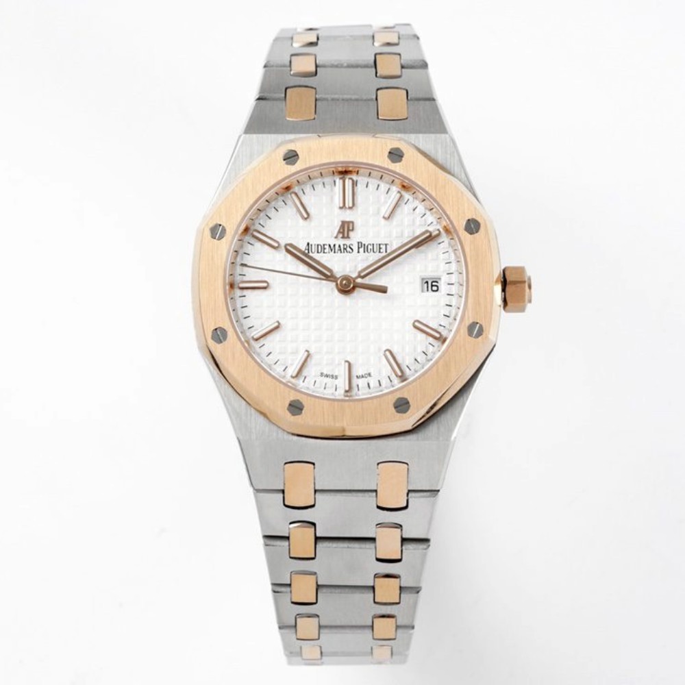 오데마피게 로얄오크 레이디 로즈골드 콤비 화이트다이얼 Audemars Piguet Royal Oak