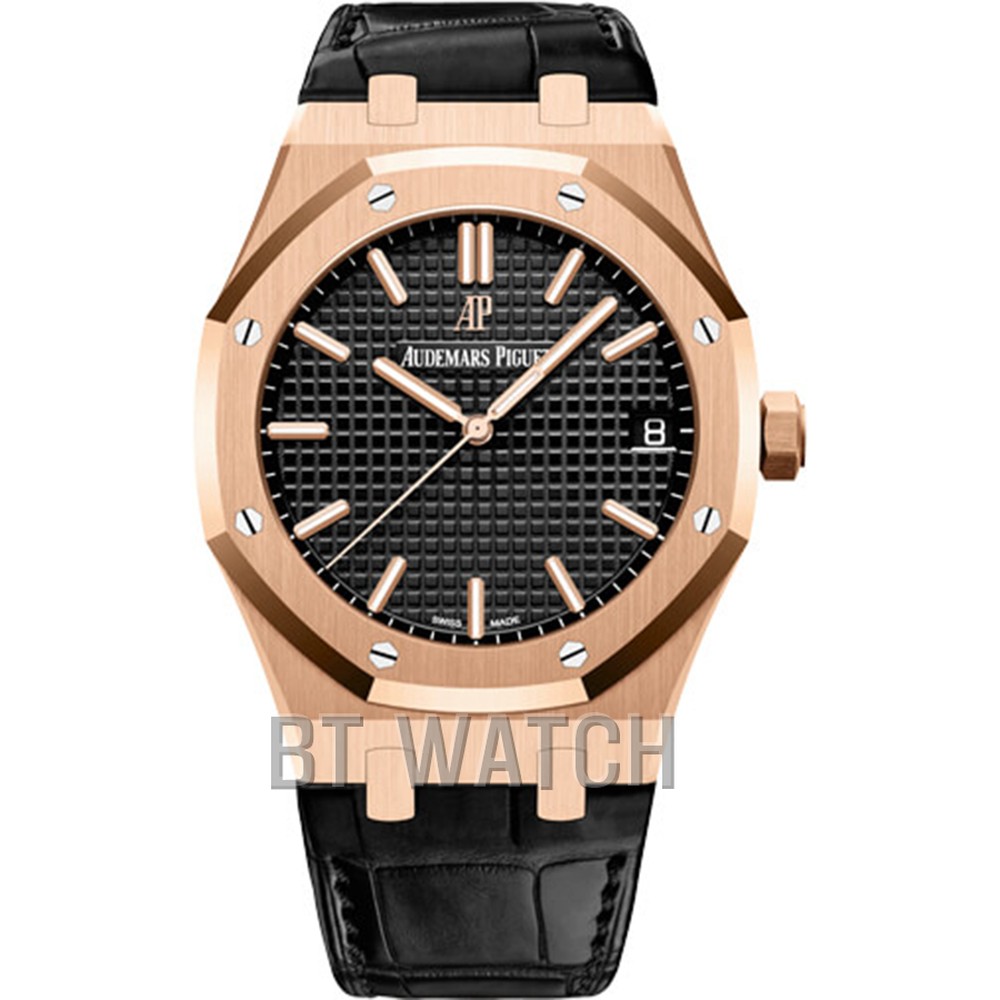 오데마피게 로얄오크 50주년 한정판 금통 검판 가죽밴드 41mm 15510 Audemars Piguet Royal Oak