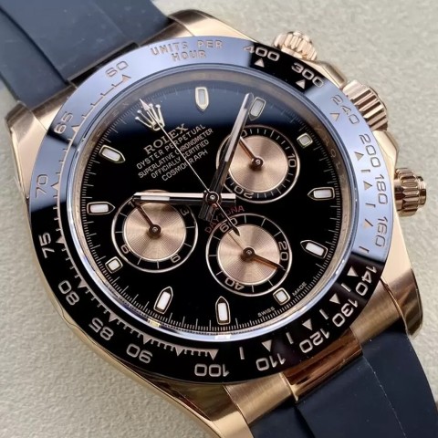 롤렉스 데이토나 크로노그로프 검판 러버밴드 116515 Rolex Daytona