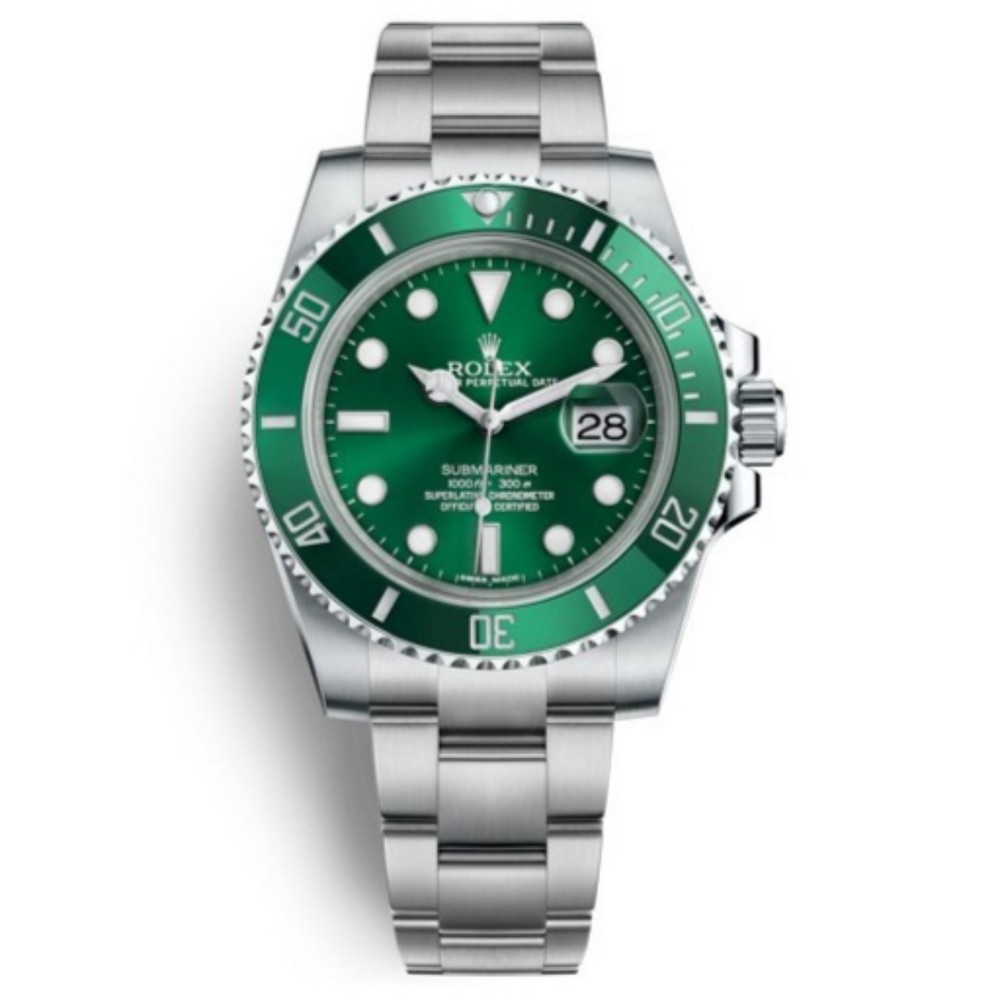  롤렉스 서브마리너 데이트 그린 베젤 다이얼 40mm 904L 