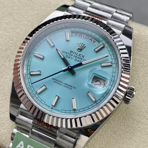 롤렉스 데이데이트 인덱스 아이스블루 화골 40mm Rolex Daydate