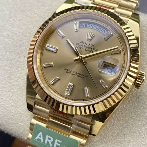 롤렉스 데이데이트 샴폐인 다이아 다이얼 옐골 40mm Rolex Daydate