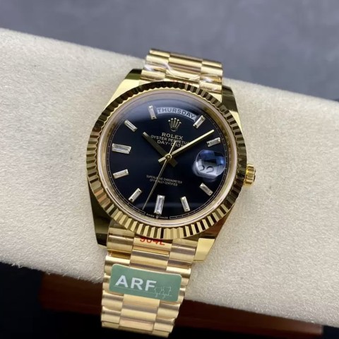 롤렉스 데이데이트 검판 다이아 다이얼 옐골 40mm Rolex Daydate