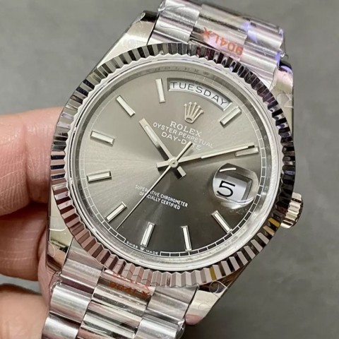 롤렉스 데이데이트 그레이 다이얼 텅스텐 40mm V3 버전 Rolex Daydate