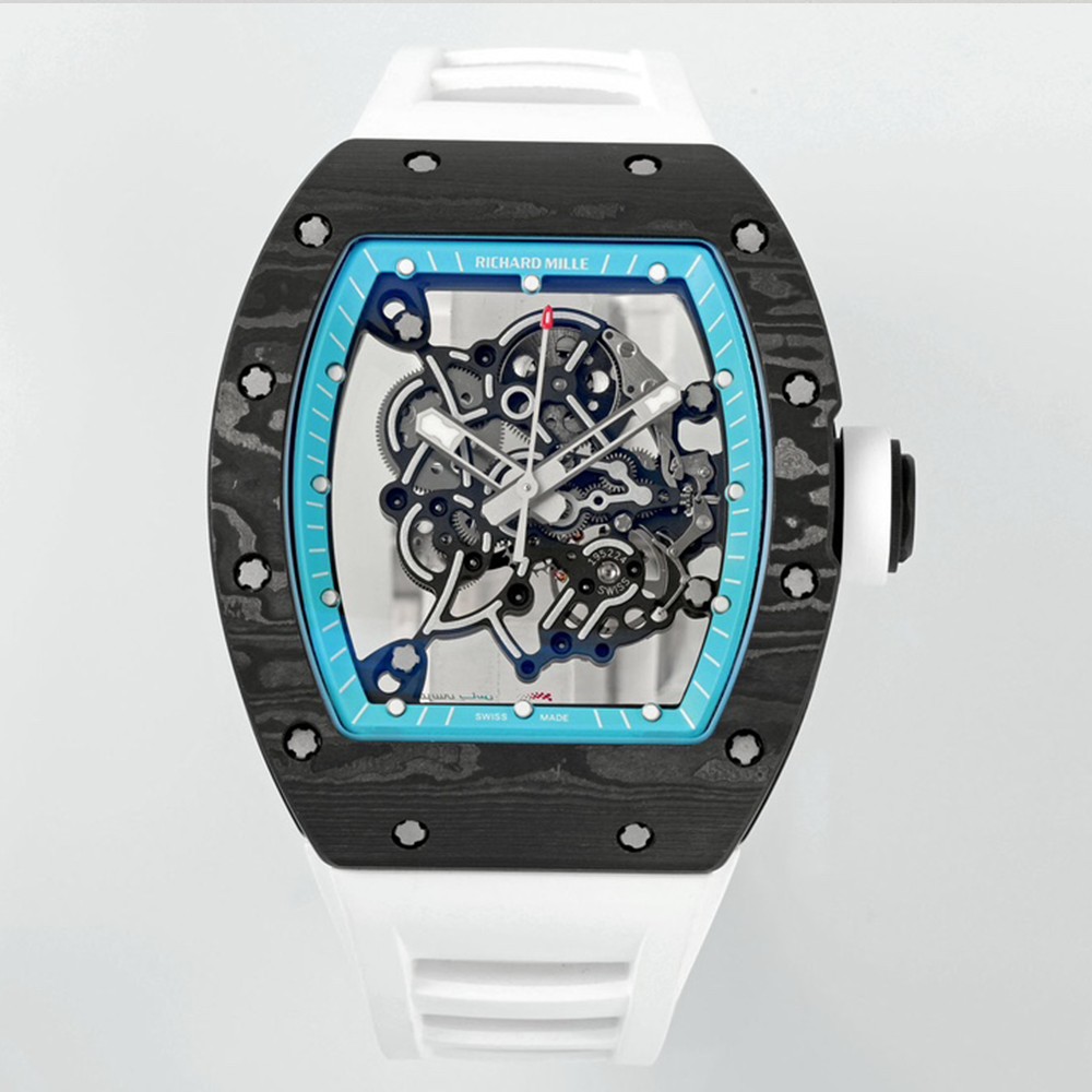 리차드밀 부바왓슨 RM-055 블랙 블루 화이트 카본 케이스 Richard Mille Bubba Watson