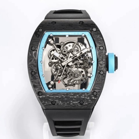 리차드밀 블루 포지드카본 블랙 러버밴드 NTPT RM-055 Richard Mille Bubba Watson