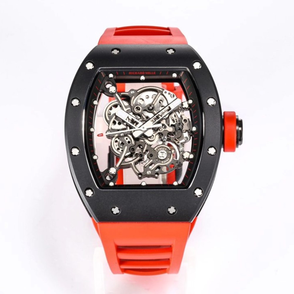 리차드밀 부바왓슨 블랙 레드 러버밴드 NTPT RM-055 Richard Mille Bubba Watson