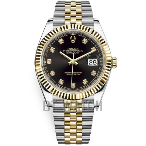 로렉스 데이저스트 블랙 10P 다이얼 콤비 쥬빌레 41mm Rolex Datejust