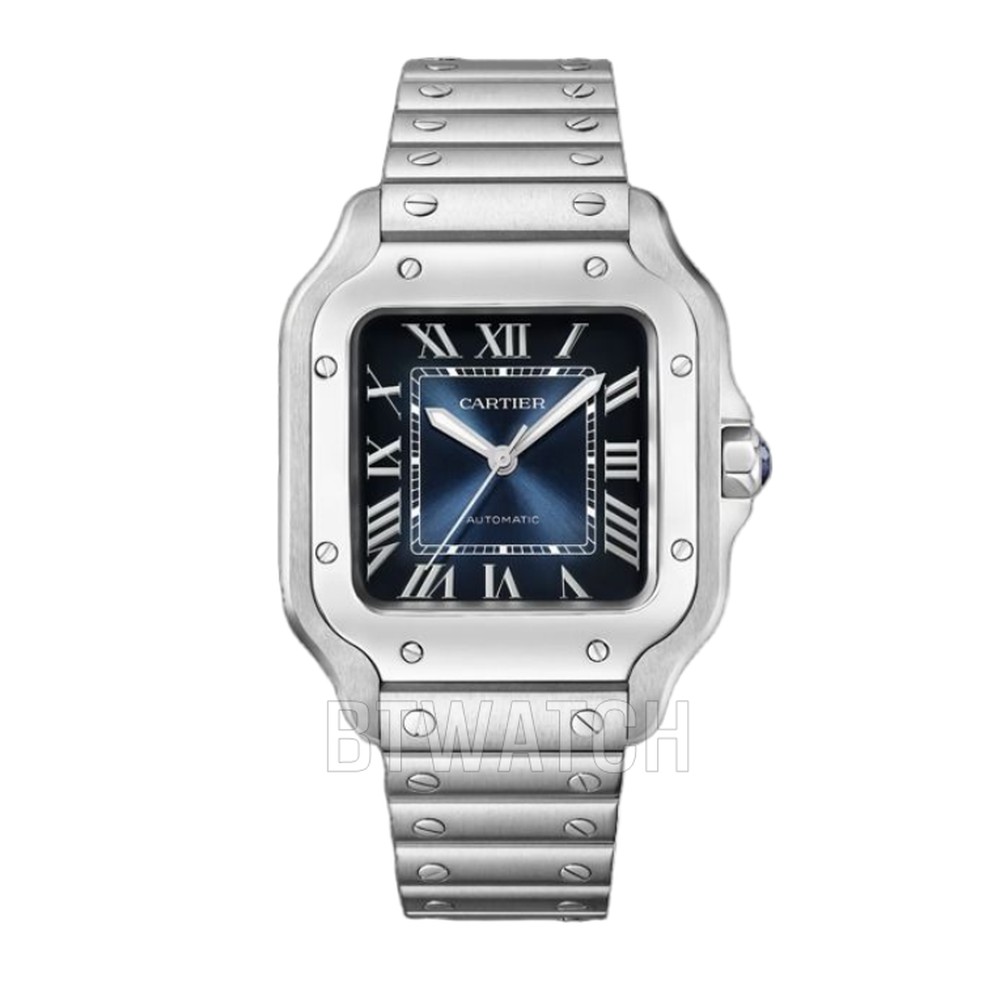 까르띠에 산토스 미디엄 네이비 Cartier Santos Medium