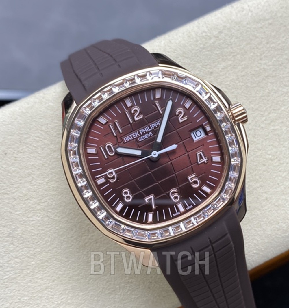 파텍필립 아쿠아넛 5167 브라운 다이얼 다이아 베젤 Patek Philippe Aquanut