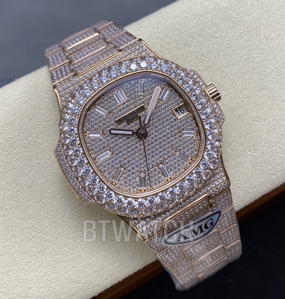 파텍필립 노틸러스 5711 로즈골드 풀다이아몬드 커스텀 Patek Philippe Nautilus