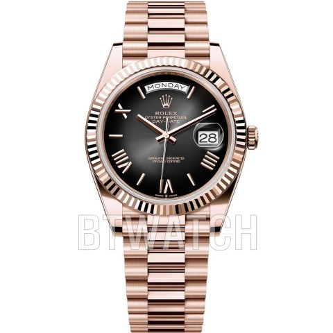 (당일 출고)GM 공장 롤렉스 데이데이트 로즈골드 슬레이드 로만 옴브레 40mm 228235