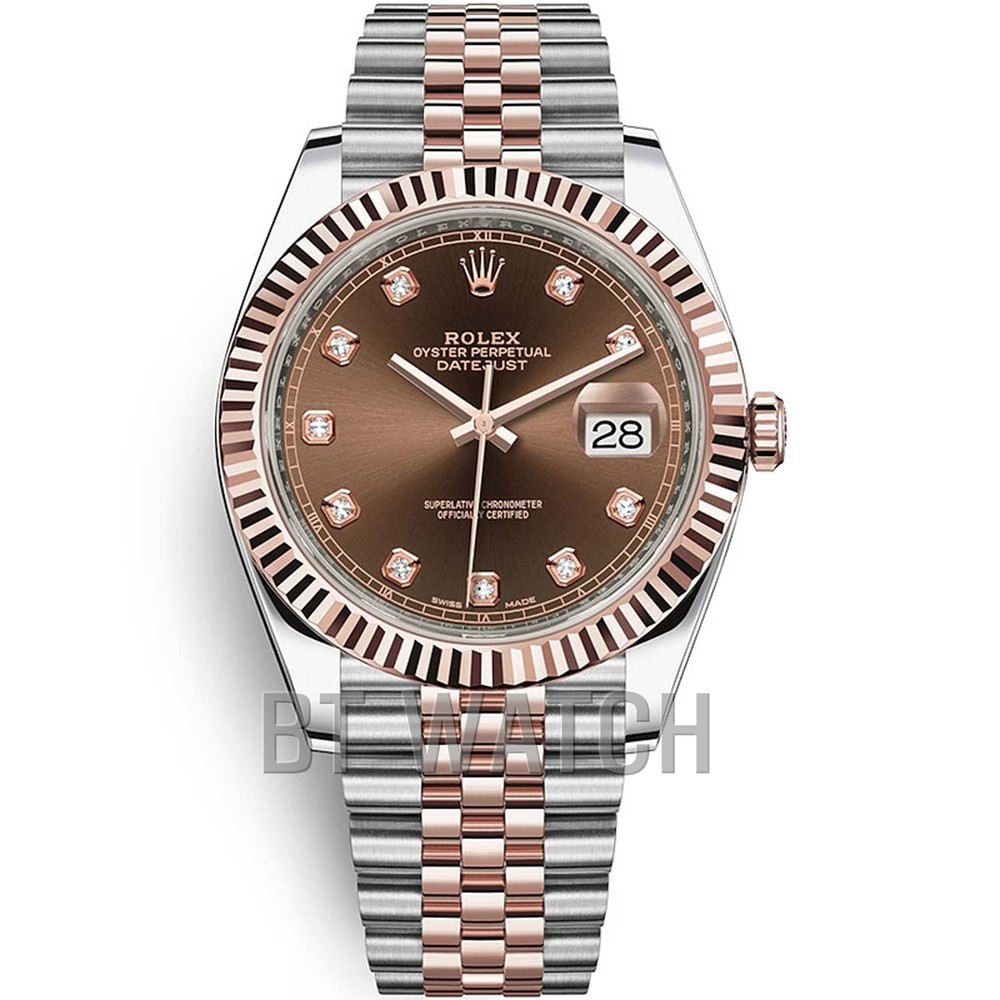 (당일 출고)롤렉스 데이저스트 브라운 10P 다이얼 쥬빌레 41mm 126333 Rolex Datejust