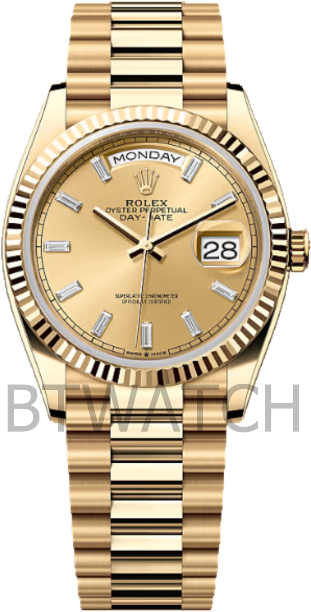 (당일 출고)롤렉스 데이데이트 금통 샴페인 골드 바게트 228235 Rolex Daydate