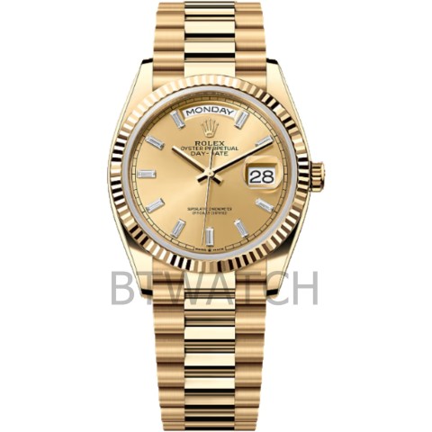 (당일 출고)롤렉스 데이데이트 금통 샴페인 골드 바게트 228235 Rolex Daydate
