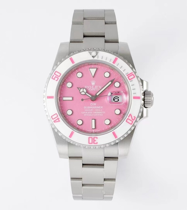 VS공장 DIW 서브마리너 PARAKEET 핫핑크 다이얼 40MM