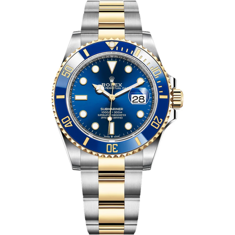 (당일 출고)롤렉스 서브마리너 데이트 옐로우골드 블루 콤비 41mm 청콤 126613LB Rolex Submariner