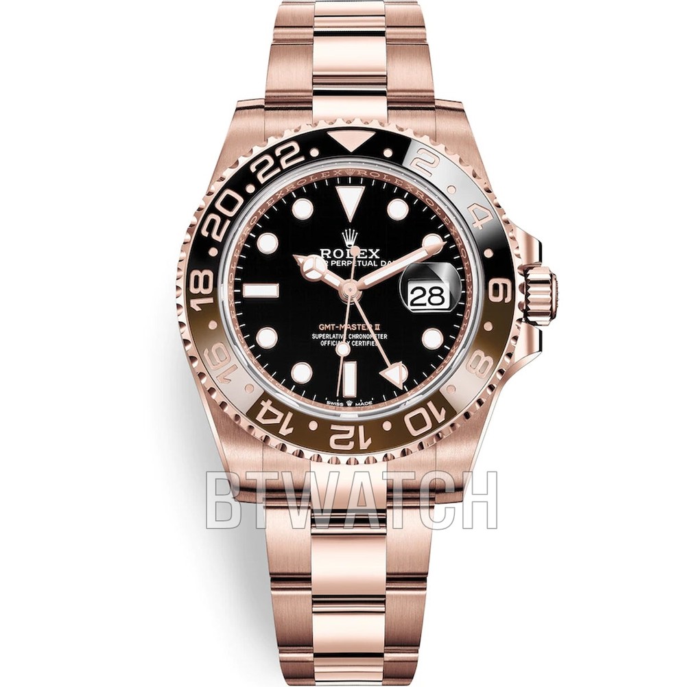 (국내 입고중) 로렉스 GMT-마스터 II 에버로즈 골드 블랙다이얼 40mm 904L Rolex GMT-Master2